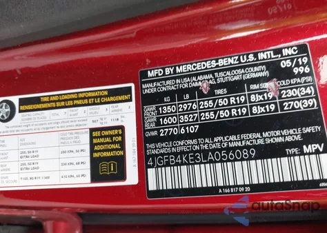 2020 Mercedes-Benz Gle 350 4Matic from USA, damaged, VIN 4JGFB4KE3LA056089